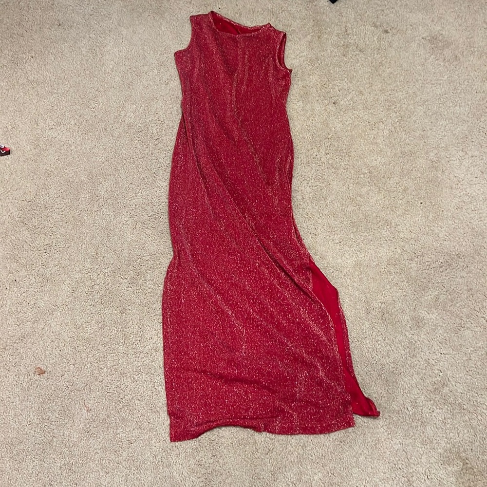 All That Jazz sparkly red dress, Small